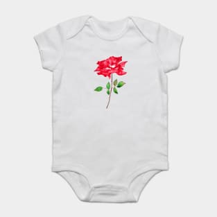 aesthetic red  rose  flower designs Baby Bodysuit